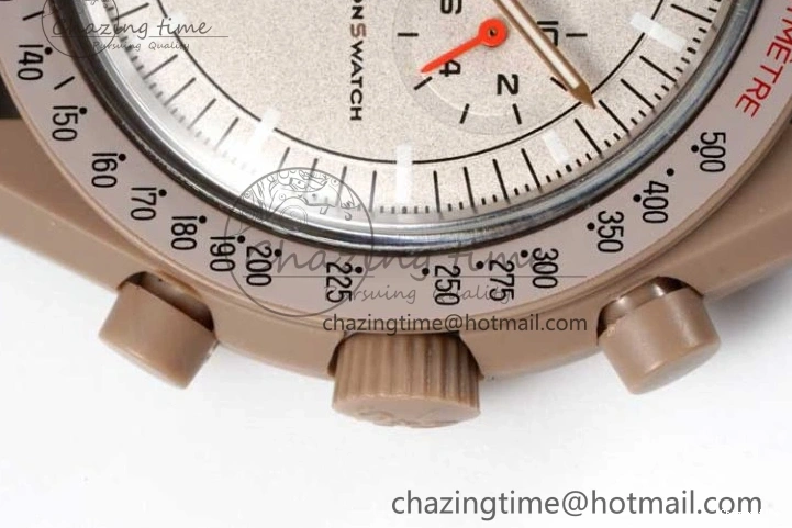 0308 Speedmaster Misson To Jupiter 1:1 Best Edition Brown Dial On Nylon Strap Quartz Breathable 7857